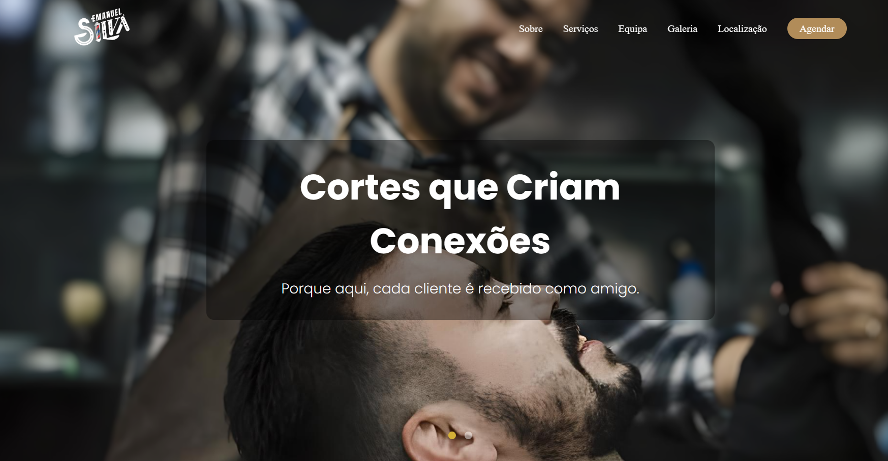 Website Barbearia Emanuel Silva - Página Inicial